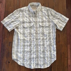Filson Plaid Short Sleeve Fishing Shirt Mens Small Vented Outdoor Hiking